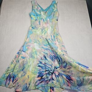 Rabbit Rabbit Rabbit Midi Dress 12 Fairy Floral Whimsical Babydoll Handkerchief